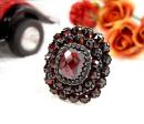 Vintage garnet ring Victorian style