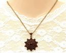 Vintage garnet star LOCKET