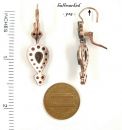 Bohemian garnet heart drop earrings