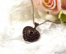 Vintage garnet heart pendant Victorian style