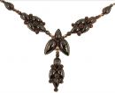 Vintage garnet necklace in Victorian style