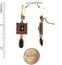 Bohemian garnet earrings w/14ct gold wires in Art-Déco style