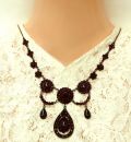 Vintage garnet necklace Victorian style