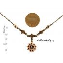 Cute drippy original Bohemian garnet necklace // ГРАНАТ 069