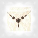Gorgeous Original Bohemian garnet drop necklace