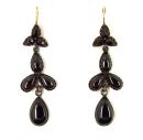 Vintage garnet earrings w/14ct gold wires Victorian style