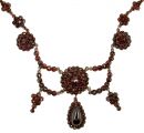 Awesome Vintage garnet festoon necklace in Victorian style