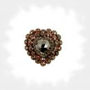 Awesome garnet heart ring with two garnet layers in Victorian style     ZH01WPK