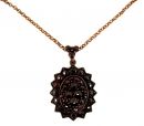 Vintage garnet pendant Victorian style