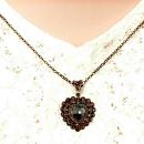 #Vintage garnet heart locket/pendant in Victorian style