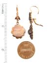 Vintage round garnet cabouchon earrings