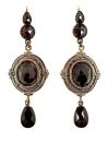 Vintage oval garnet earrings w/14ct gold wires