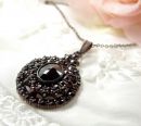 *Large oval Bohemian garnet pendant
