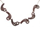 Curled Bohemian garnet necklace with 216 handset Bohemian garnets /L