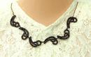 Curled Bohemian garnet necklace with 216 handset Bohemian garnets /L