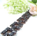 Breathtaking Bohemian Art-Déco style garnet bracelet
