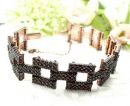 Breathtaking Bohemian Art-Déco style garnet bracelet