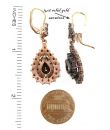 Larger Bohemian garnet drop earrings