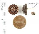 Large Round Bohemian garnet earstuds w/14ct gold wires