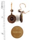 Pretty round Bohemian garnet earrings