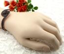 Squiggly original Bohemian garnet bracelet/bangle in Art Nouveau style