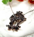 Bohemian garnet Art Nouveau style necklace