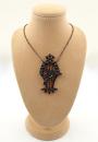 Bohemian garnet Art Nouveau style necklace