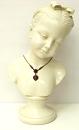 Garnet heart necklace in Victorian style