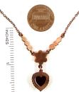 Garnet heart necklace in Victorian style