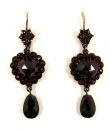 Vintage garnet earrings Victorian style