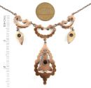 Vintage garnet drop necklace in Victorian style