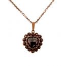 Vintage garnet heart pendant in Victorian style