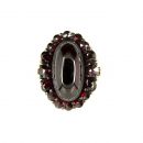 Bohemian garnet ring with oval cabouchon size 9