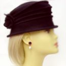 Bohemian garnet earrings with big freshwater pearl drops