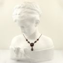 Vintage garnet necklace Victorian style