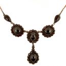 # Vintage garnet necklace w/4 oval cabouchons Victorian style