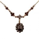 Bohemian garnet necklace with oval pendant