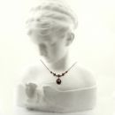 Bohemian garnet necklace with oval pendant