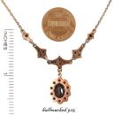 Bohemian garnet necklace with oval pendant