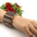 Breathtaking huge Vintage garnet bracelet stairway in Art-Déco style