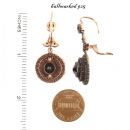 Bohemian garnet earrings with big round center stone //L