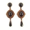Vintage garnet earrings w round a oval cabouchons (8900 RUB)Victorian style *L