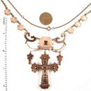 For Debbie only :  garnet festoon cross necklace in Victorian style