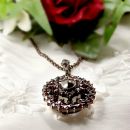 Vintage Bohemian garnet locket/pendant