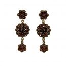 Vintage garnet earrings w/14ct gold wires Victorian style