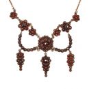 Vintage garnet festoon necklace Victorian style