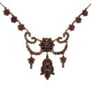Vintage garnet festoon necklace Victorian style