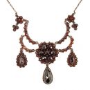 Vintage garnet festoon necklace Victorian style