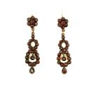 Vintage garnet filligree earrings w/14ct gold wires