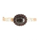 Vintage garnet bangle w/big oval fac stone Victorian style
